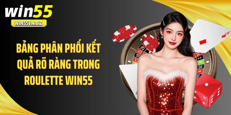 Bảng phân phối kết quả rõ ràng trong Roulette WIN55
